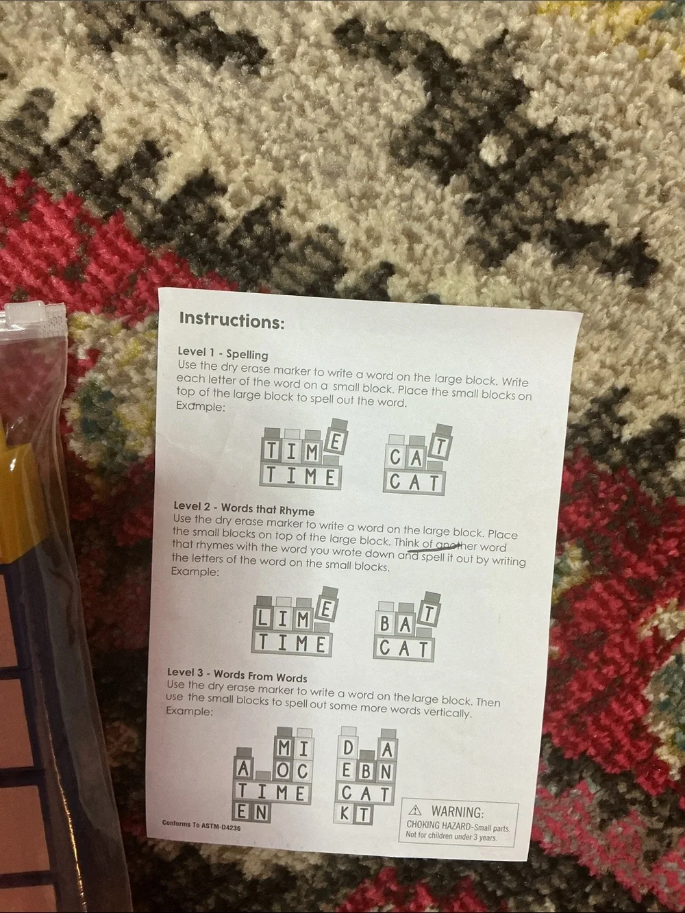 Dry Erase blocks educational